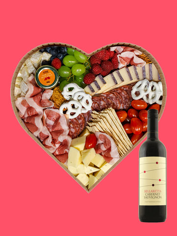 Caja Gourmet San Valentín con Vino Cabernet Sauvignon - Bellaretta